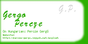 gergo percze business card
